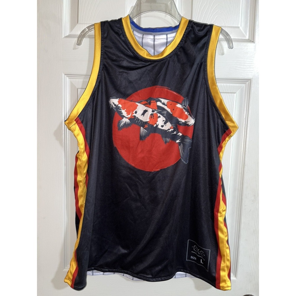 Cxc Reversible Jersey tank‎ mens l , Koi fish  , Japanese , Choppedxcarried